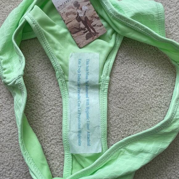 NWT Sincerely Jules Lime Green 2-Piece Bikini Women's SZ M - Picture 5 of 7